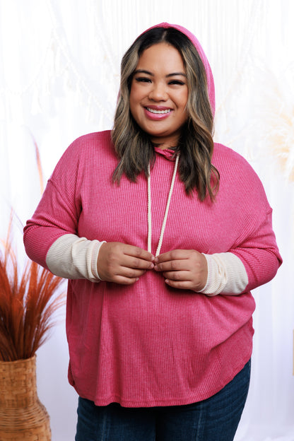 Bella - Fuchsia Thumbhole Hoodie