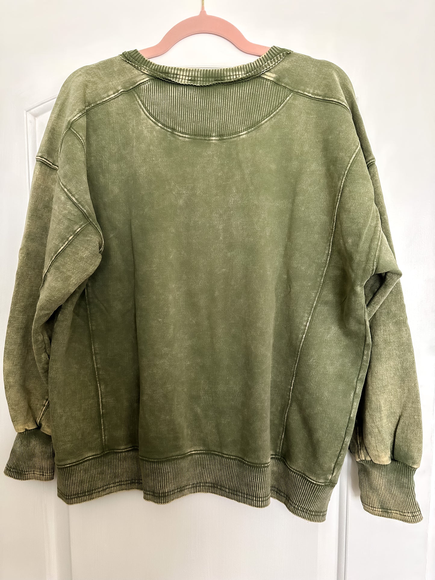 Zenana Acid Wash Pullover