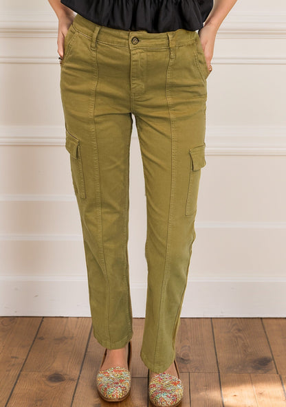 Matcha Babe - Judy Blue Cargo Jeans